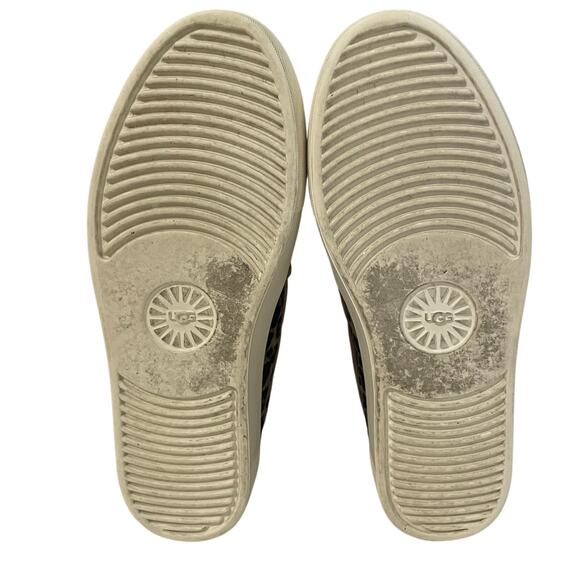 UGG Jass Platform Sneakers Leopard Cheetah Print Slip On Shoes Women's Size 7 - Picture 14 of 15
